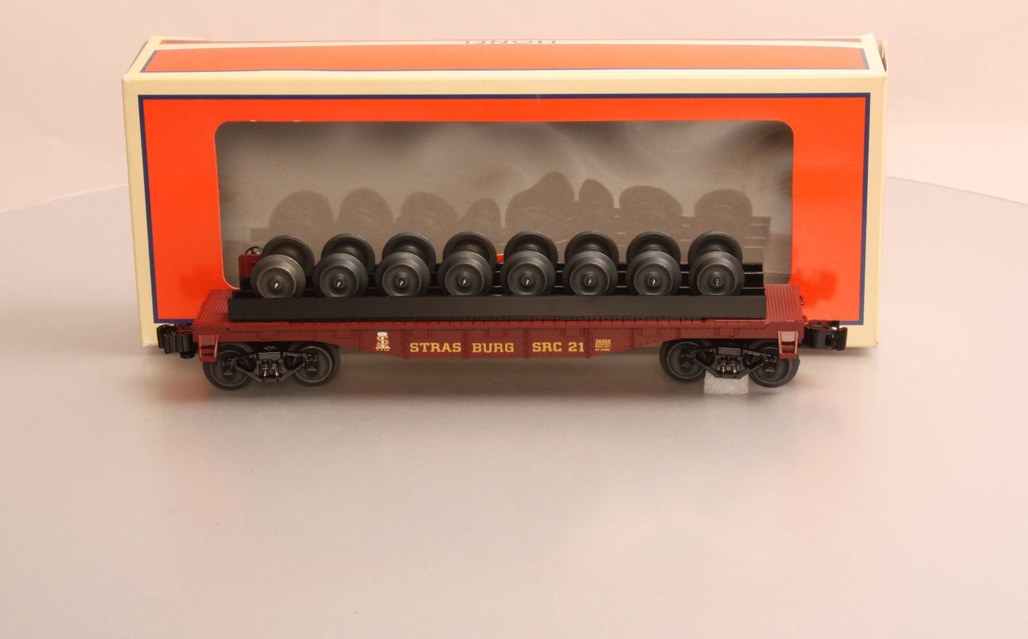 Lionel 6-26668 O-Gauge Strasburg Flatcar w/ Wheel Load #21