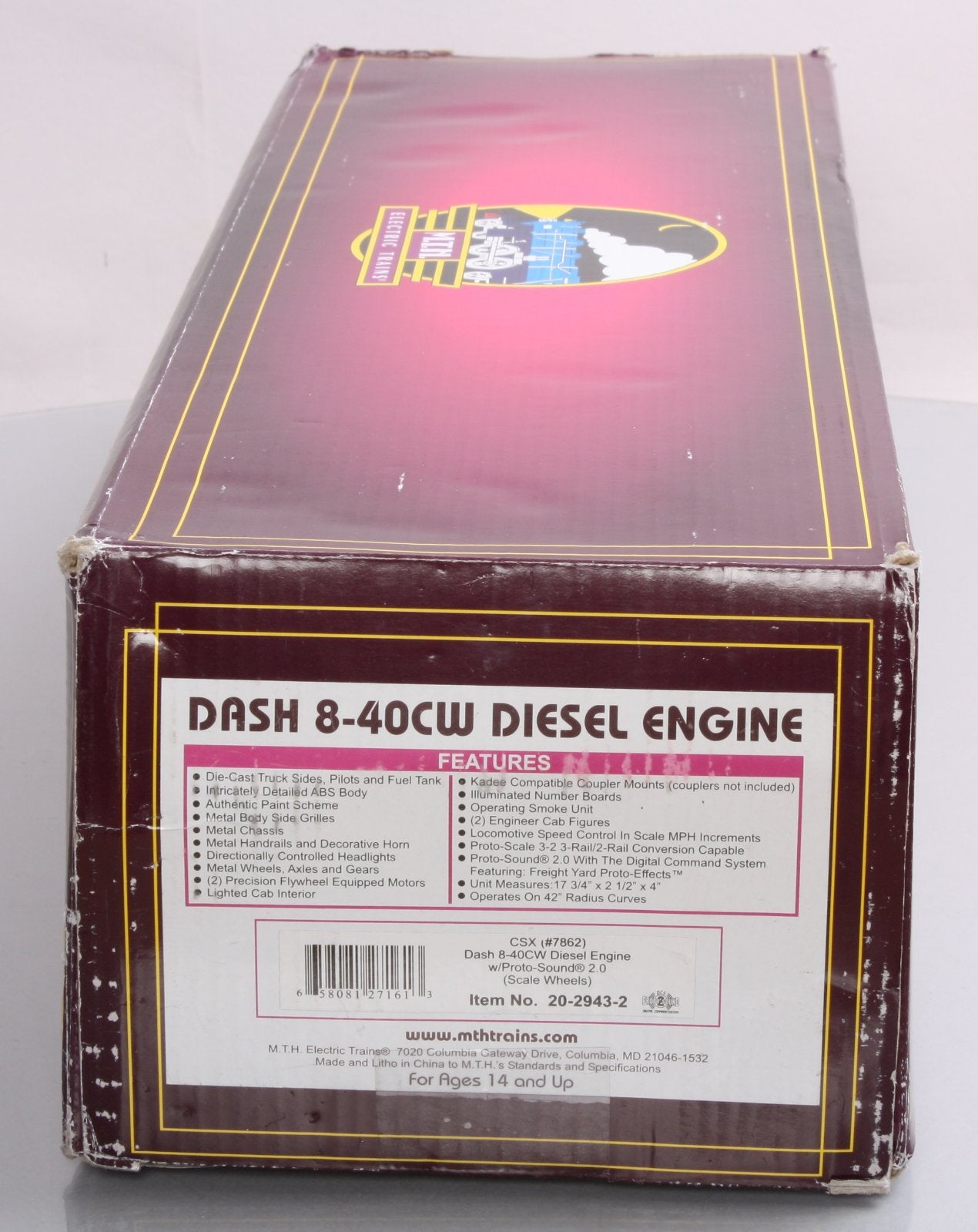 MTH 20-2943-2 Dash 8 w/Snd CSX
