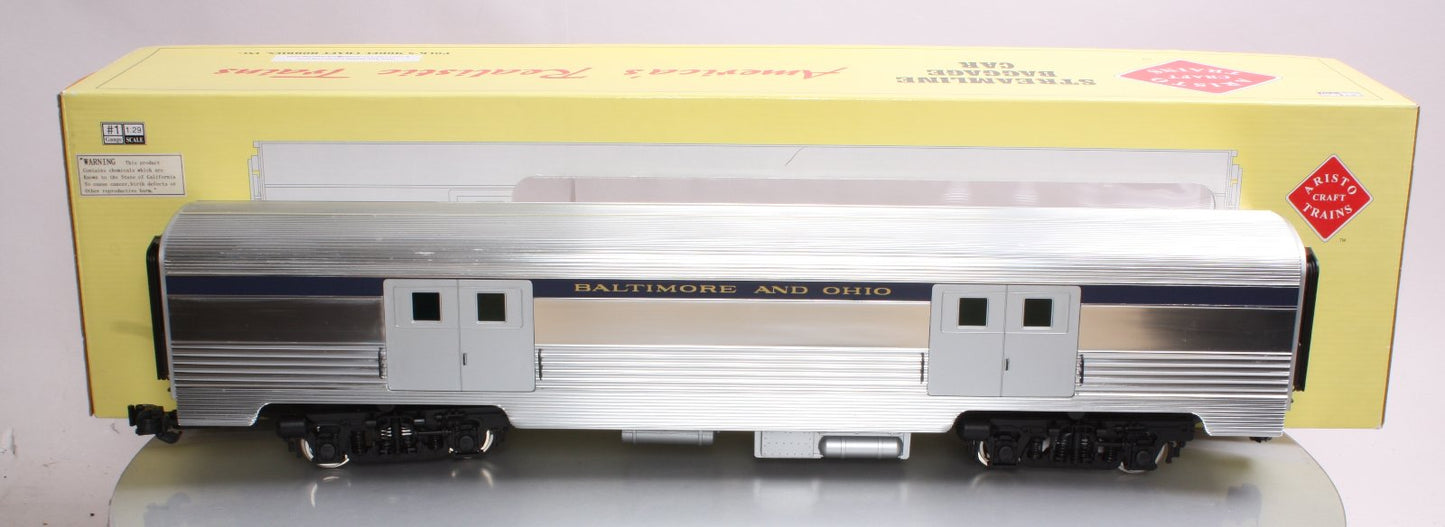 Aristo-Craft 32202 G Baltimore & Ohio Streamline Baggage Car (Metal Wheels)