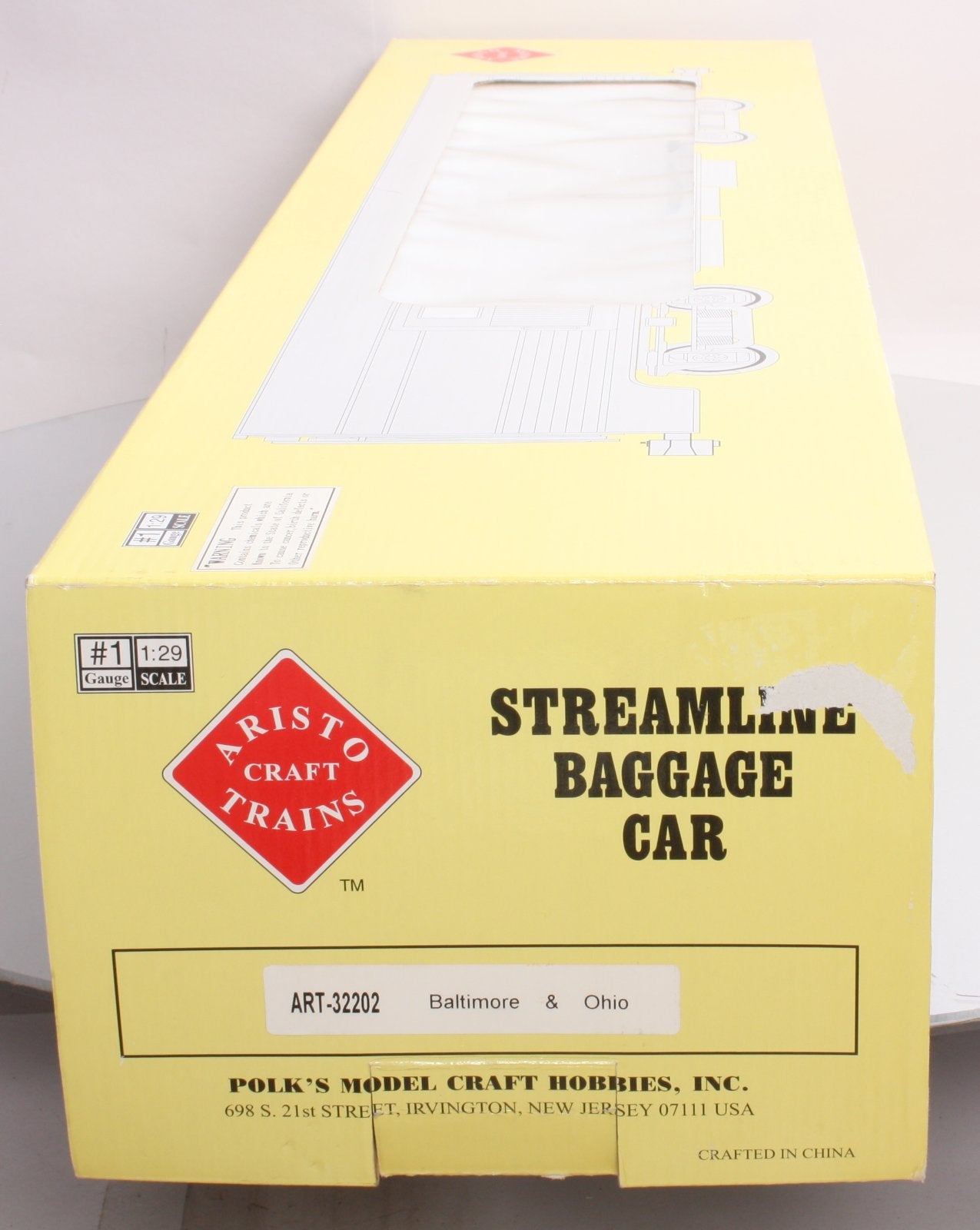 Aristo-Craft 32202 G Baltimore & Ohio Streamline Baggage Car (Metal Wheels)