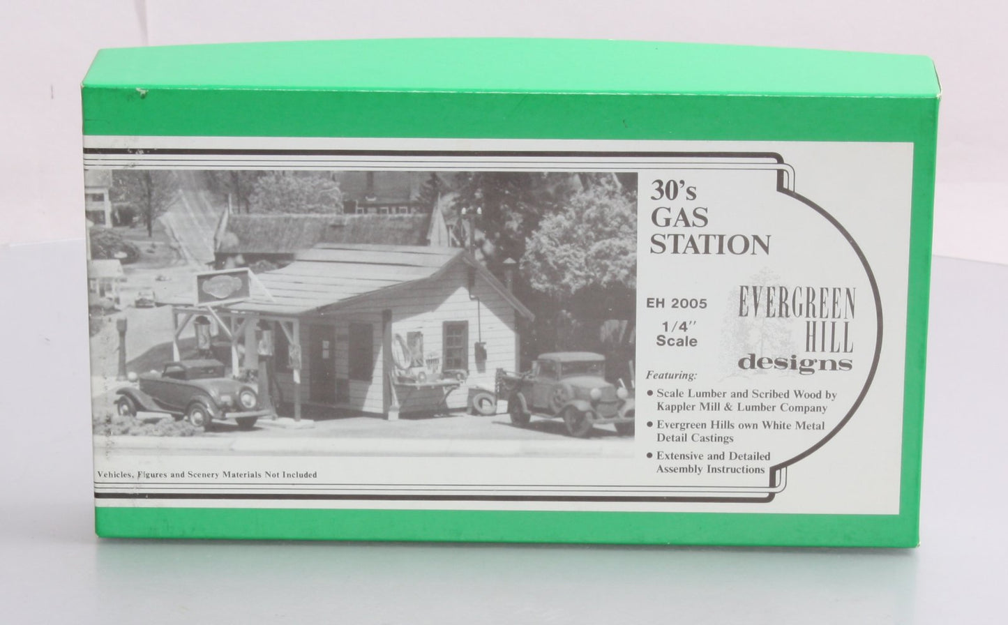 Evergreen Hill 2005 O Scale 30'S Gas Station Building Kit
