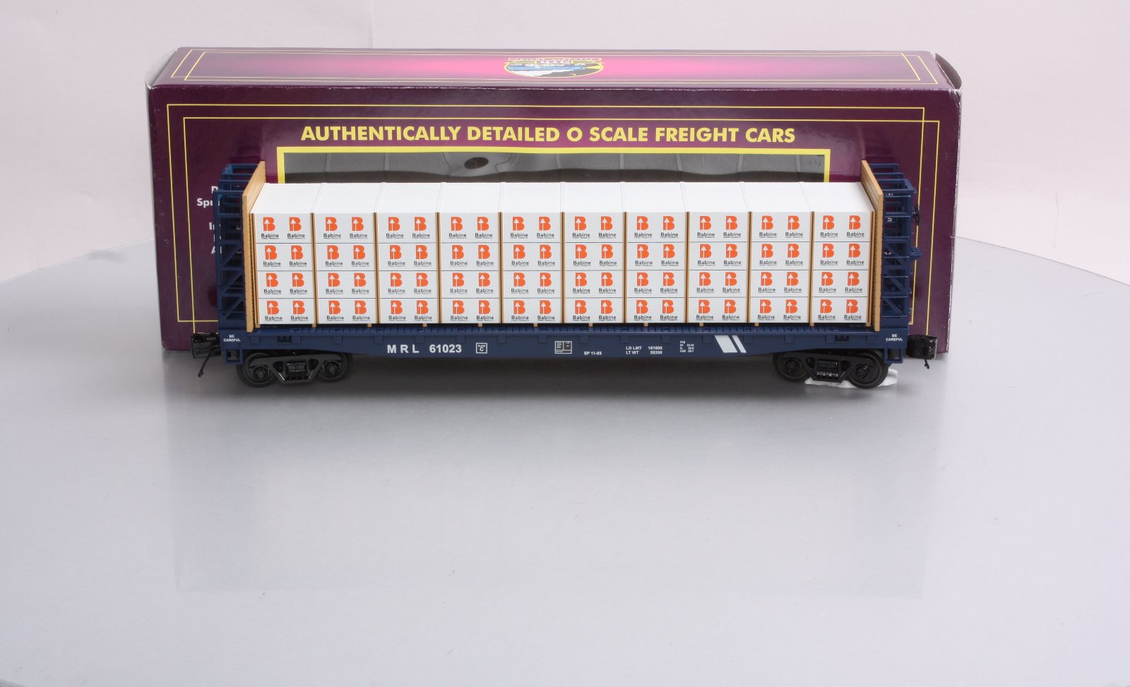MTH 20-98661 Montana Rail Link Flat w/Bulkheads
