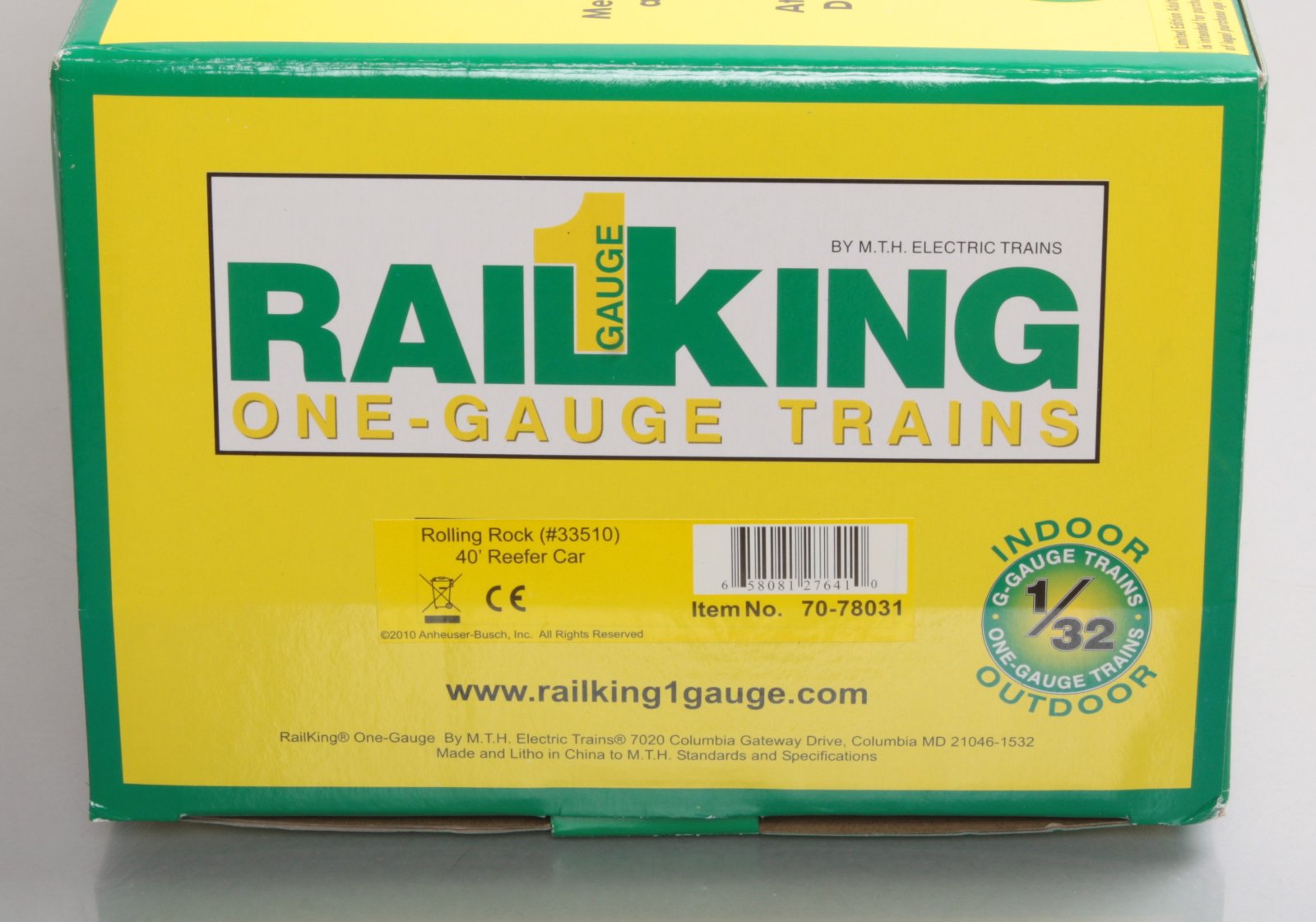 MTH 70-78031 G Scale Rolling Rock 40' Reefer Car #33510/33511