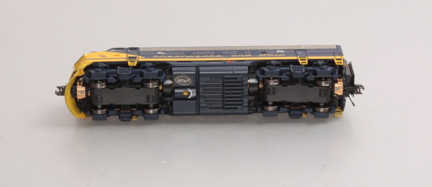 MTH HO 80-2109-1 HO Scale Chesapeake & Ohio F-7 Diesel Locomotive #7017