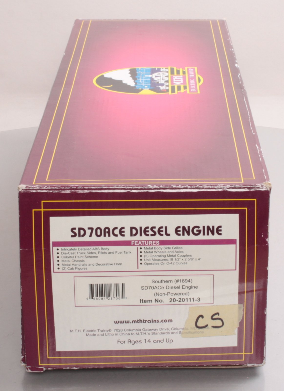 MTH 20-20111-3 Southern SD70ACe Non-Powered Diesel Engine #1894