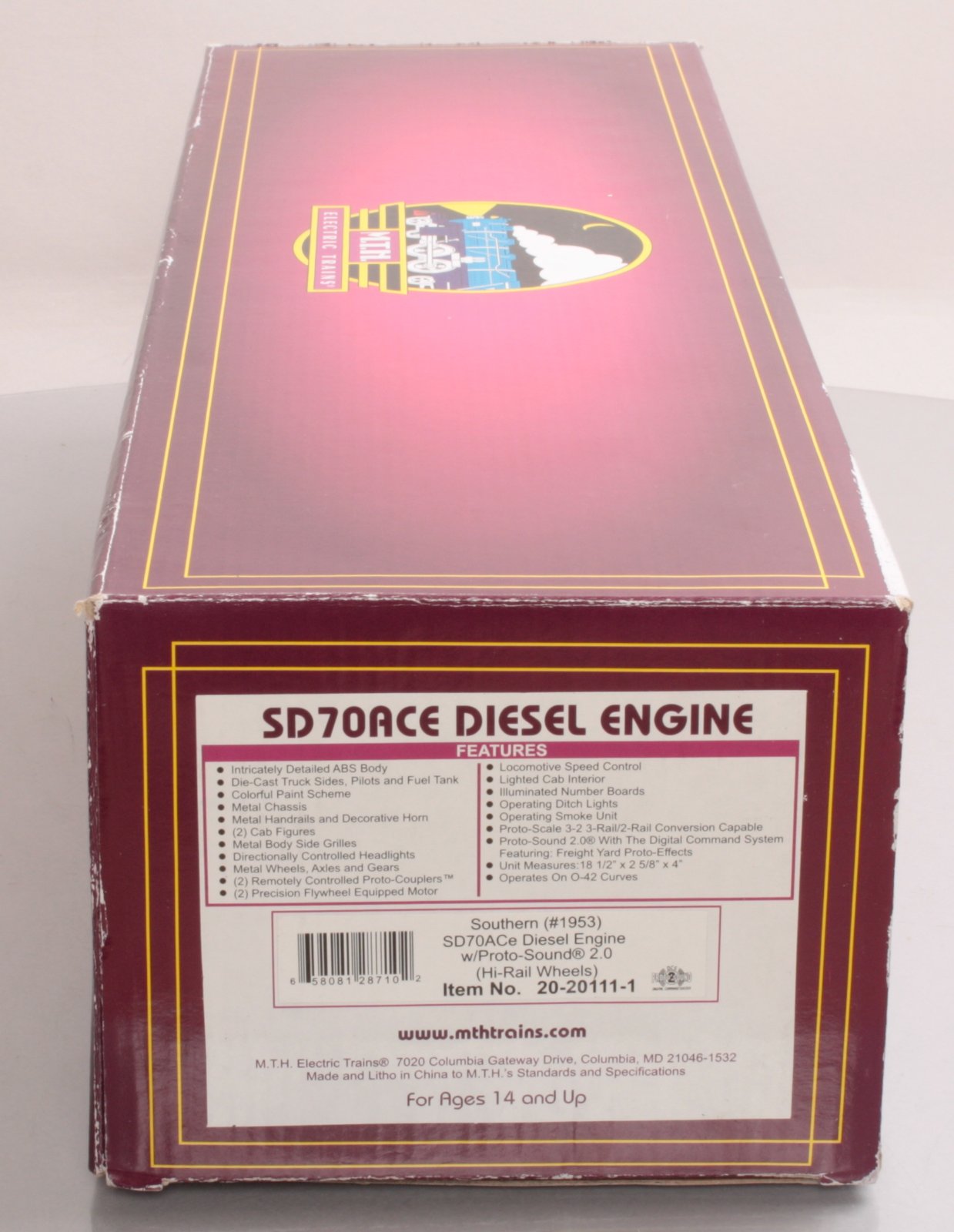 MTH 20-20111-1 Southern SD70ACe Diesel Engine w/PS2.0 #1953 (Hi-Rail Wheels)