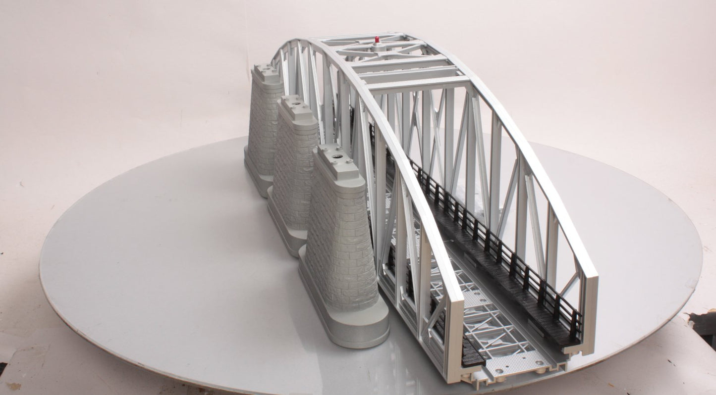 MTH 40-1101 30" Long Silver Steel Arch Bridge
