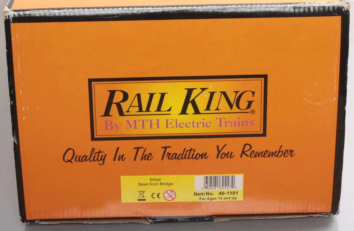 MTH 40-1101 30" Long Silver Steel Arch Bridge