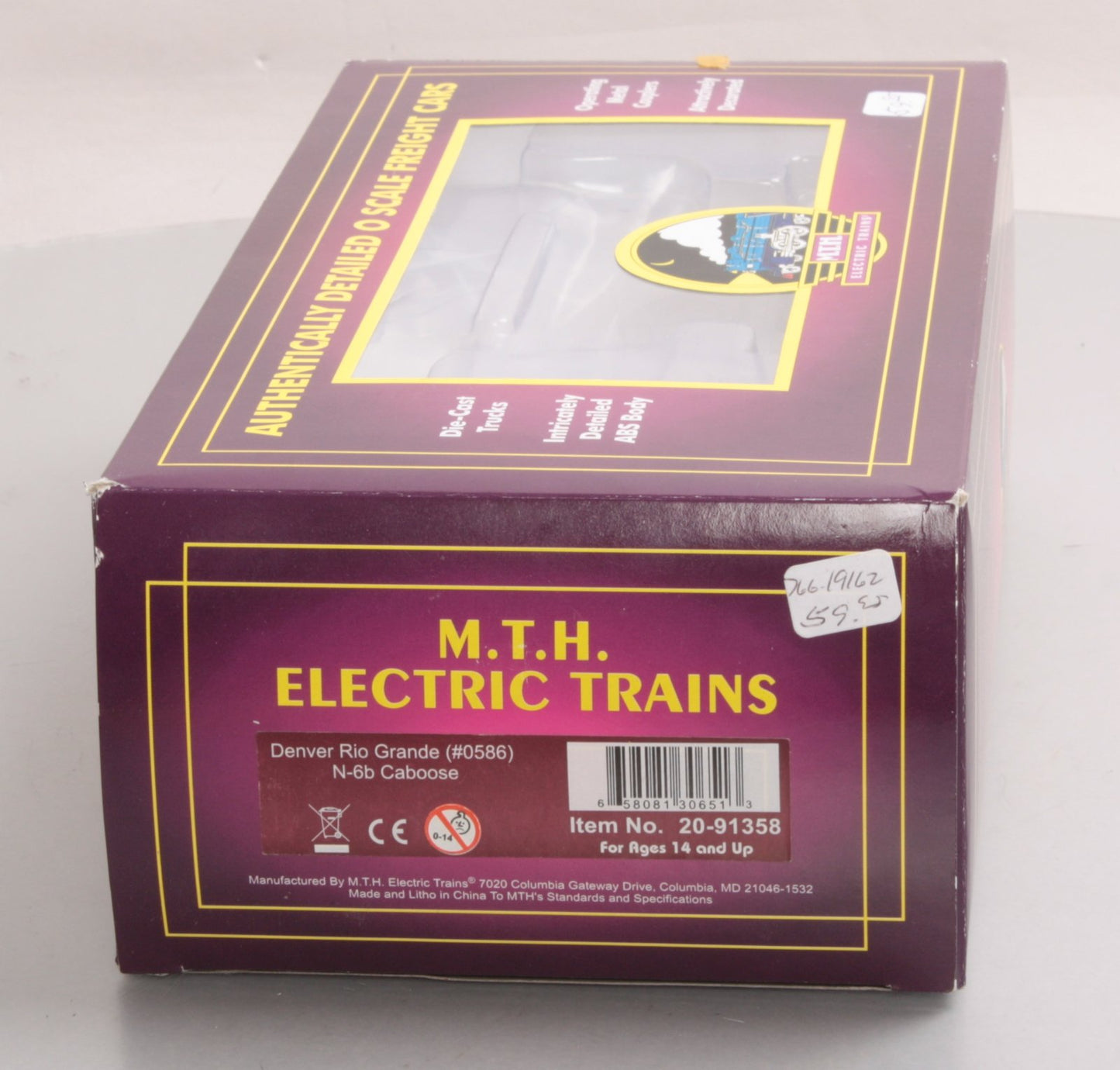 MTH 20-91358 O Gauge Denver & Rio Grande Western N-6b Caboose #586
