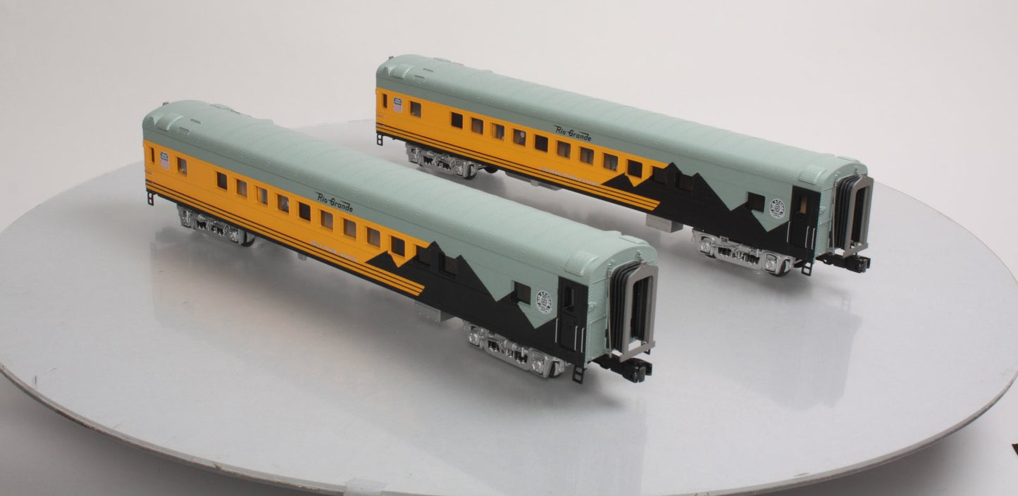 MTH 20-69140 O DRG 70’ Streamlined Coach/Coach Passenger Car Set (Set of 2)