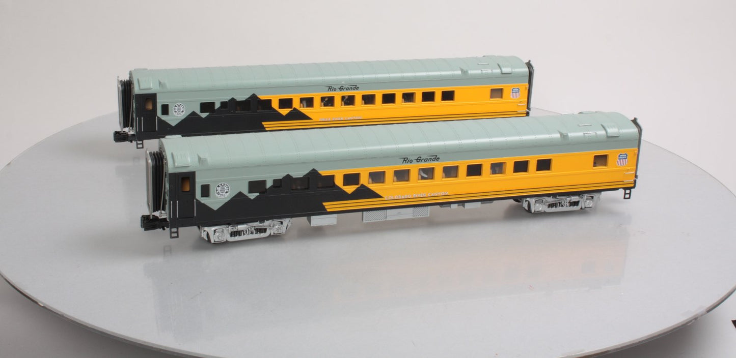 MTH 20-69140 O DRG 70’ Streamlined Coach/Coach Passenger Car Set (Set of 2)