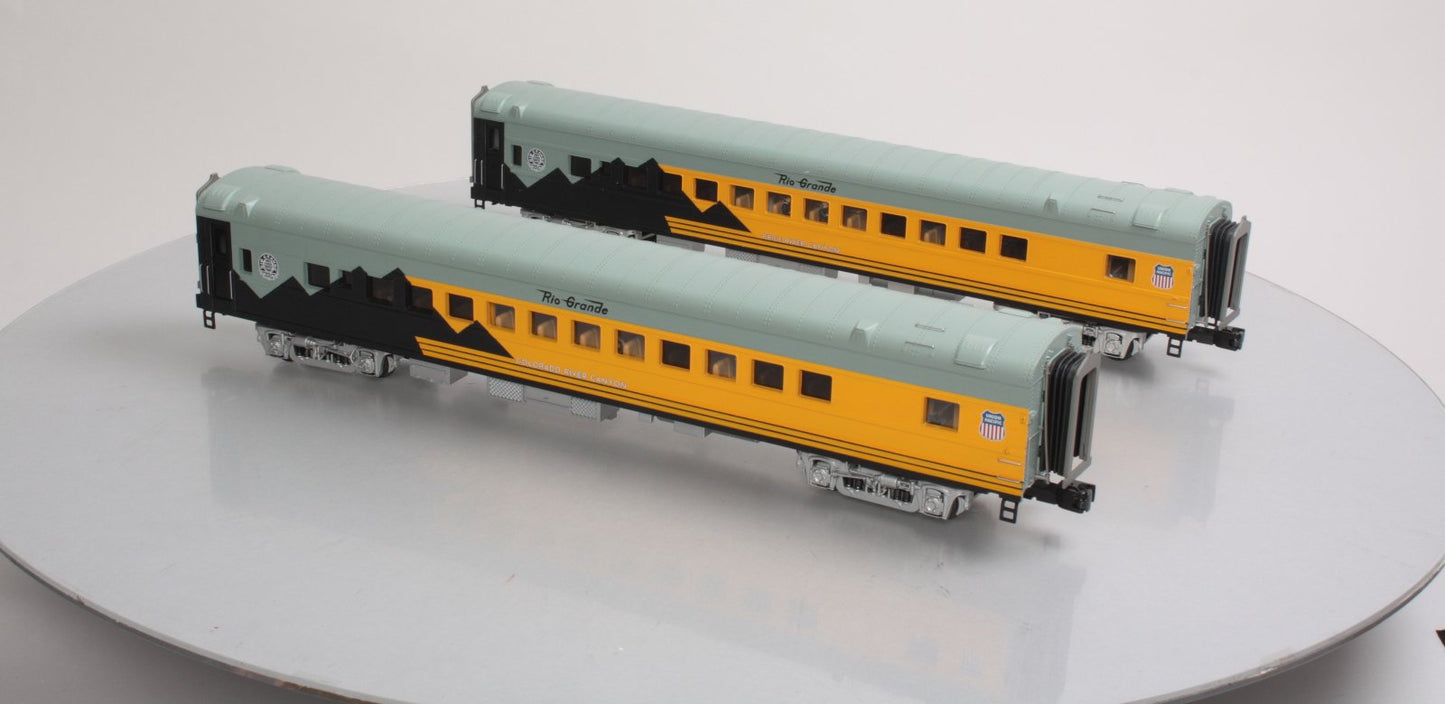 MTH 20-69140 O DRG 70’ Streamlined Coach/Coach Passenger Car Set (Set of 2)