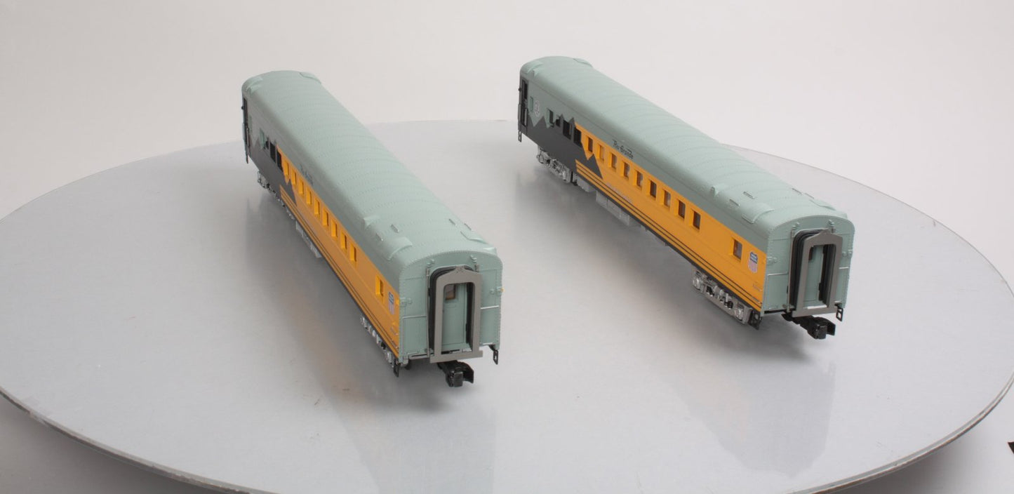 MTH 20-69140 O DRG 70’ Streamlined Coach/Coach Passenger Car Set (Set of 2)