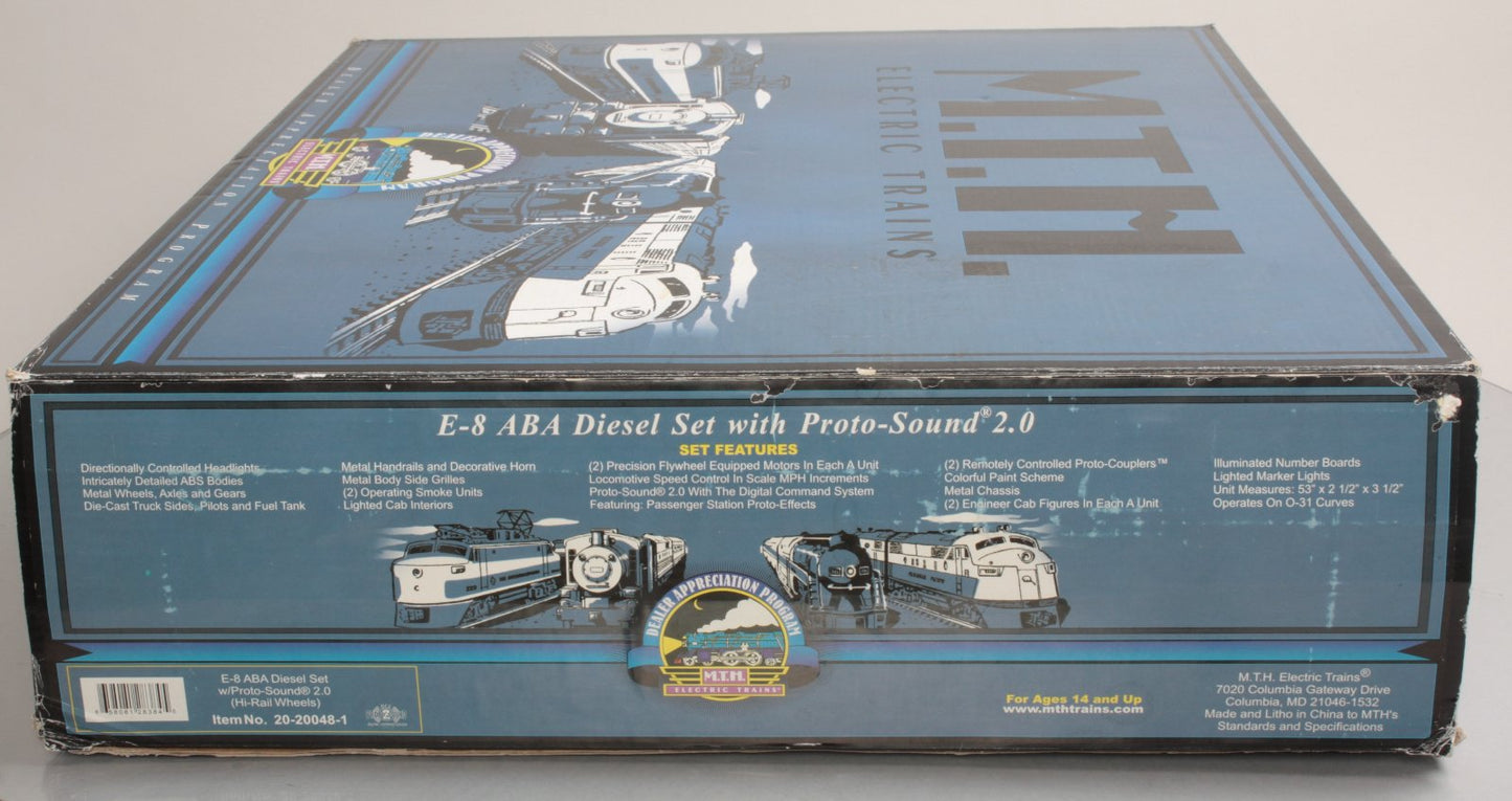 MTH 20-20048-1 Illinois Central E-8 ABA Diesel Engine Set w/PS 2 #100/101/4109