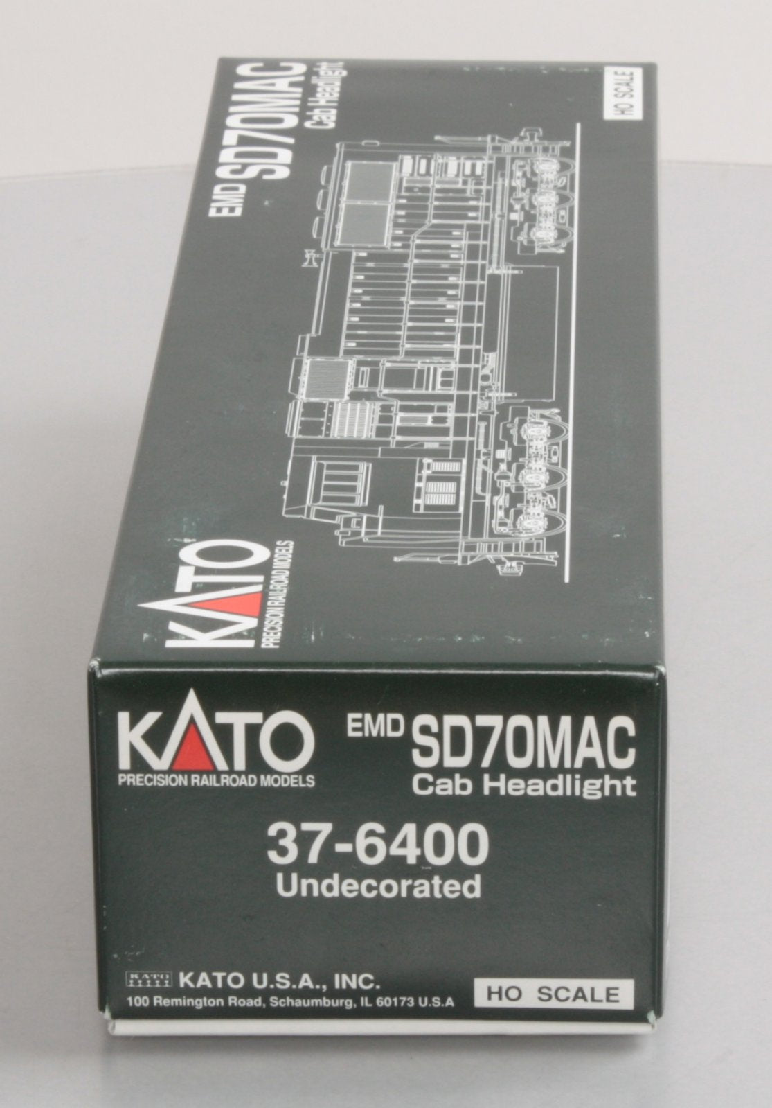 Kato 37-6400 HO Scale Undecorated SD70MAC w/Cab Headlight