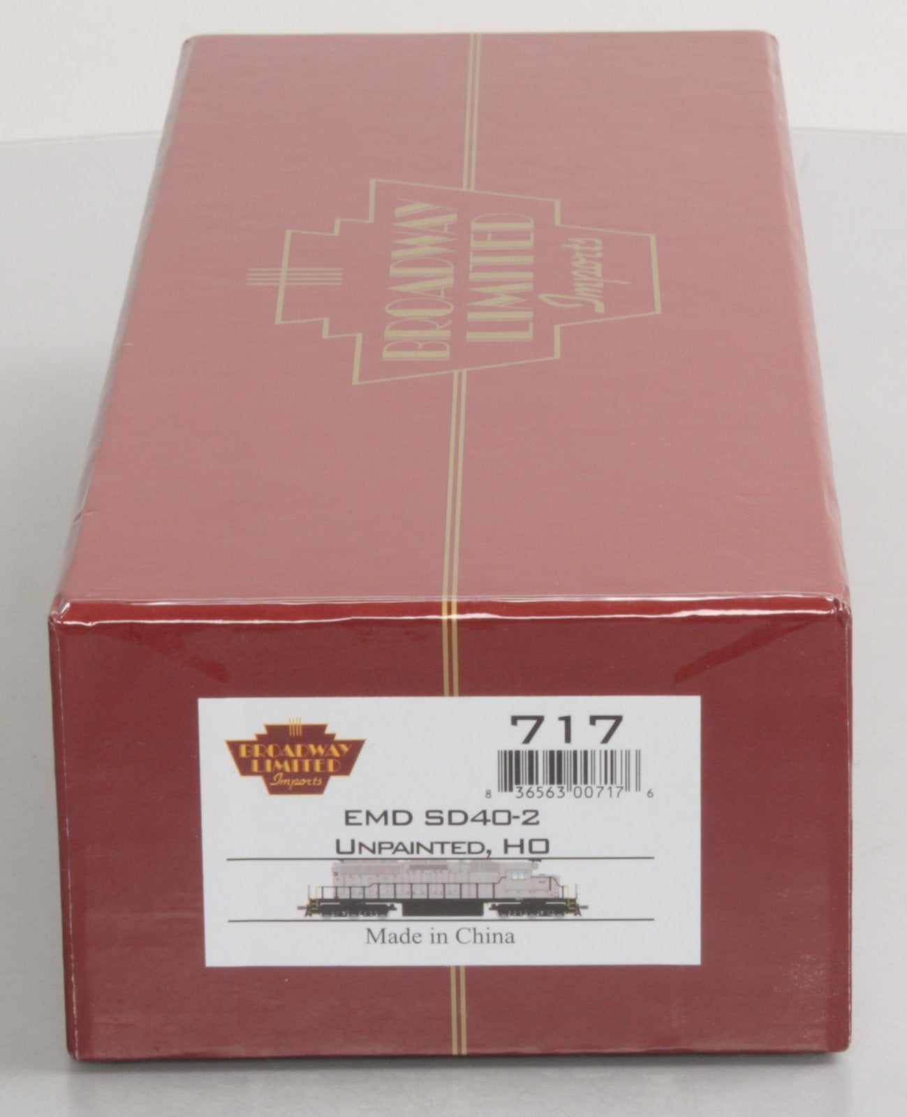 Broadway Limited 717 HO Unpainted Paragon™ Series EMD SD40-2 Diesel Locomotive