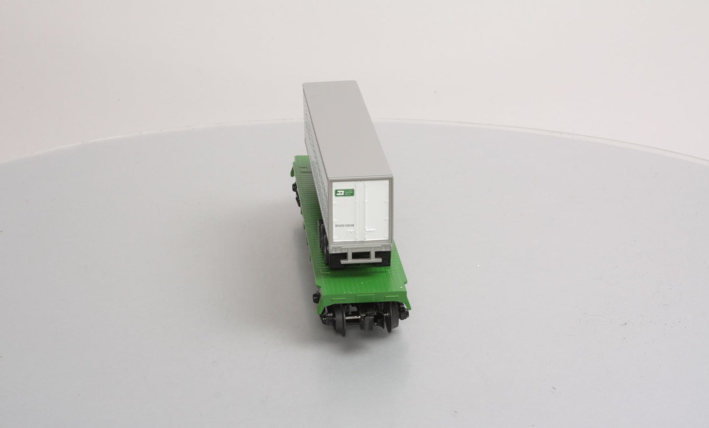 MTH 30-76512 O BN Flatcar w/ Trailer
