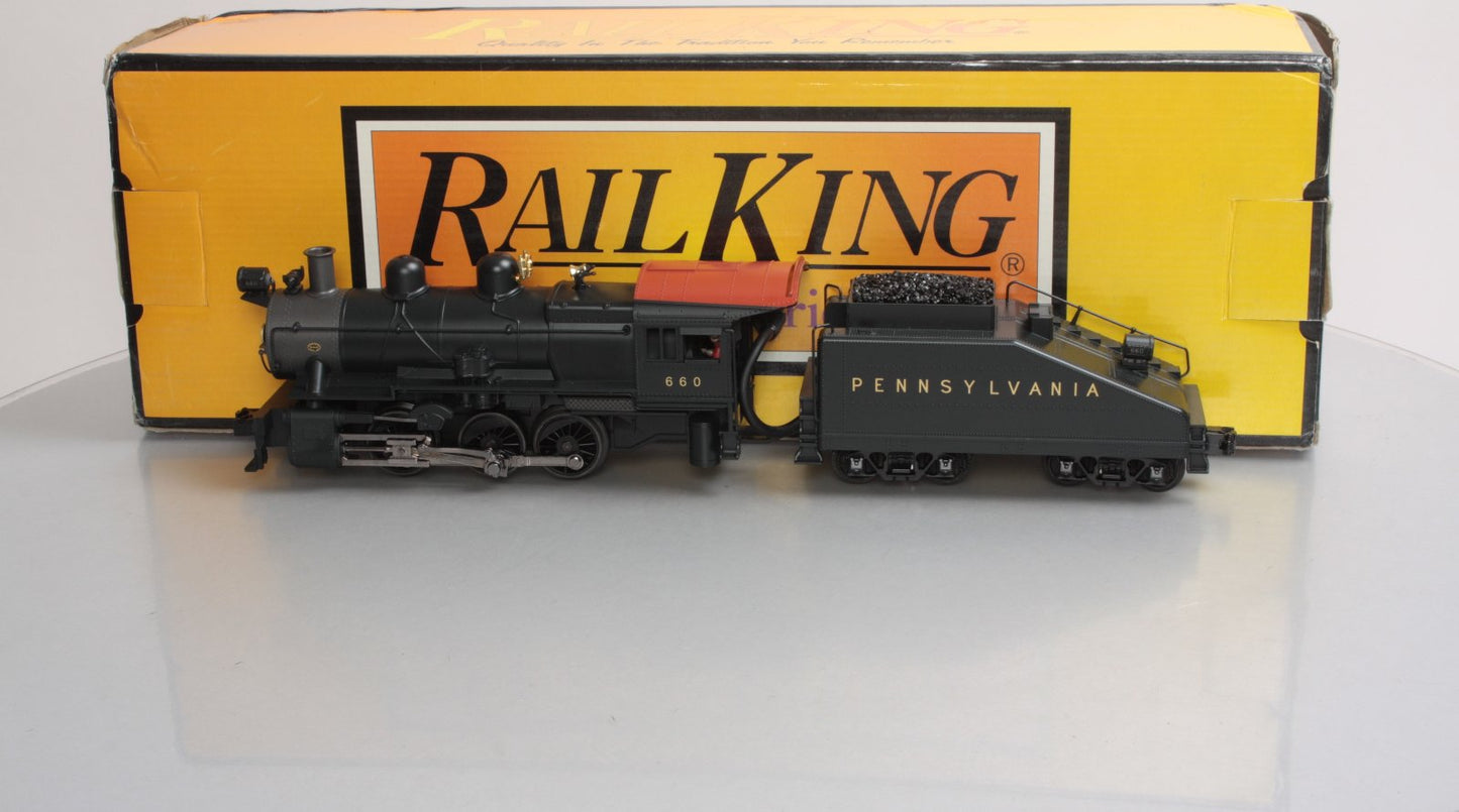 MTH 30-1449-1 PRR 0-6-0 B-6 Steam Switcher and Tender w/PS2 #660