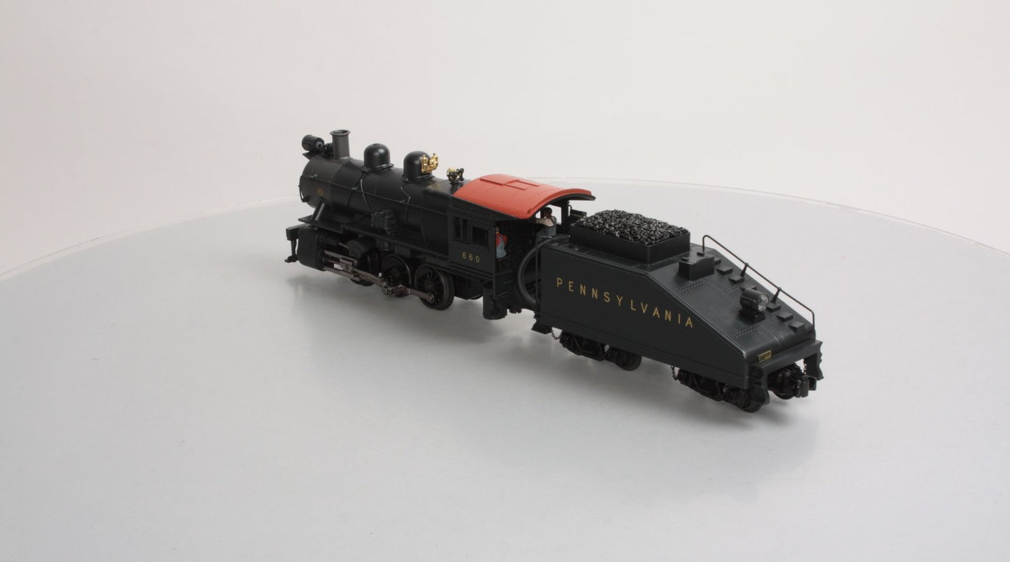 MTH 30-1449-1 PRR 0-6-0 B-6 Steam Switcher and Tender w/PS2 #660