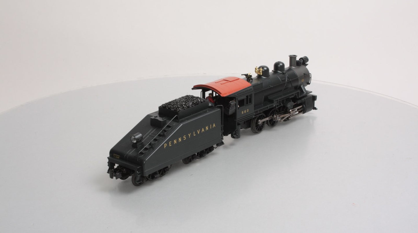 MTH 30-1449-1 PRR 0-6-0 B-6 Steam Switcher and Tender w/PS2 #660