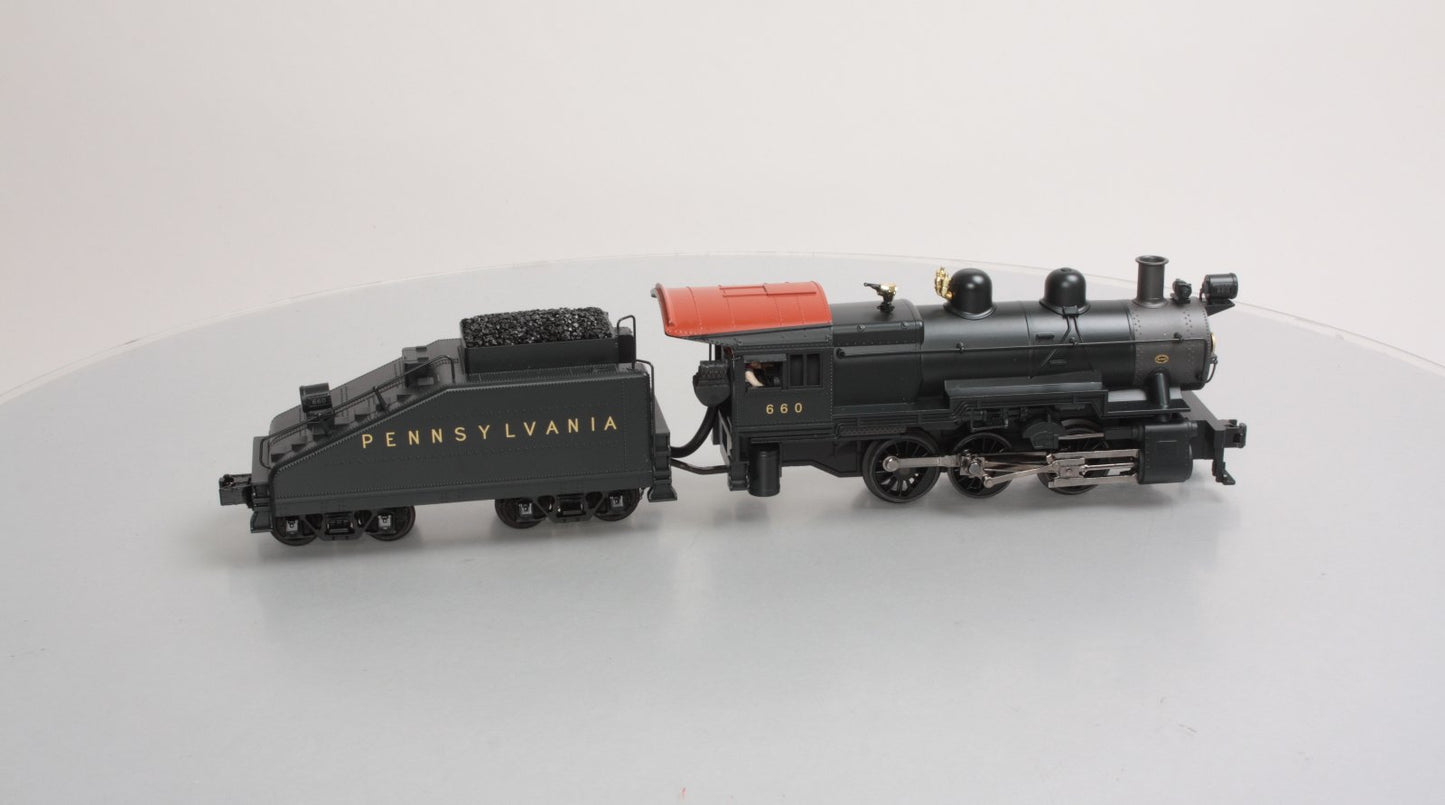 MTH 30-1449-1 PRR 0-6-0 B-6 Steam Switcher and Tender w/PS2 #660