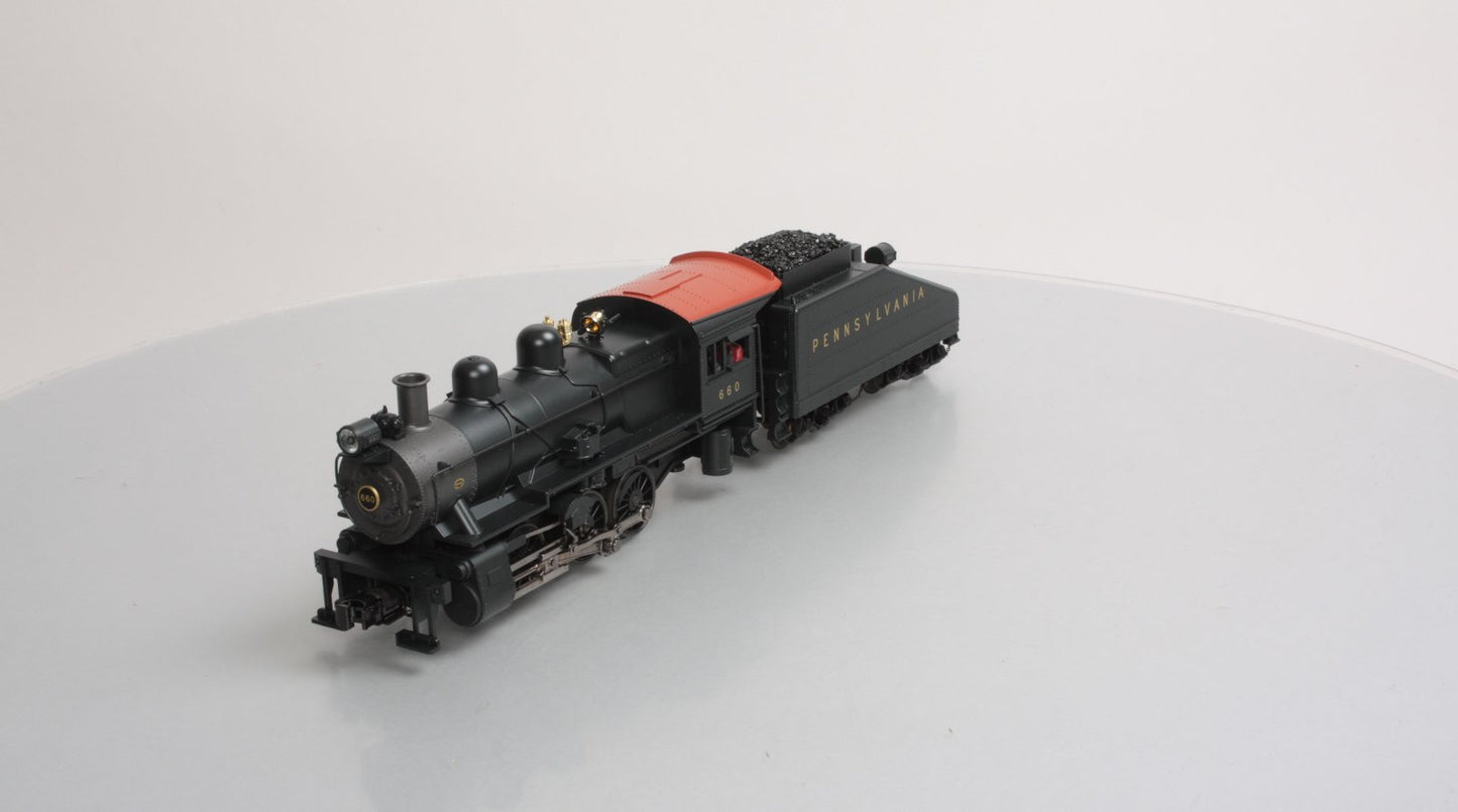 MTH 30-1449-1 PRR 0-6-0 B-6 Steam Switcher and Tender w/PS2 #660