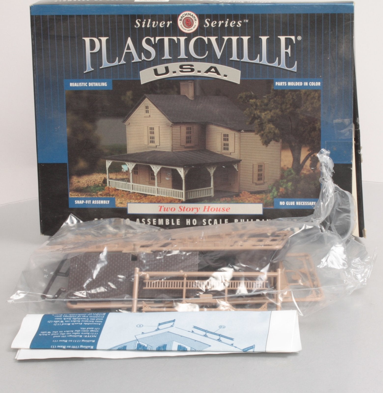 Bachmann 45523 HO Plasticville Silver Series Two Story House Building Kit
