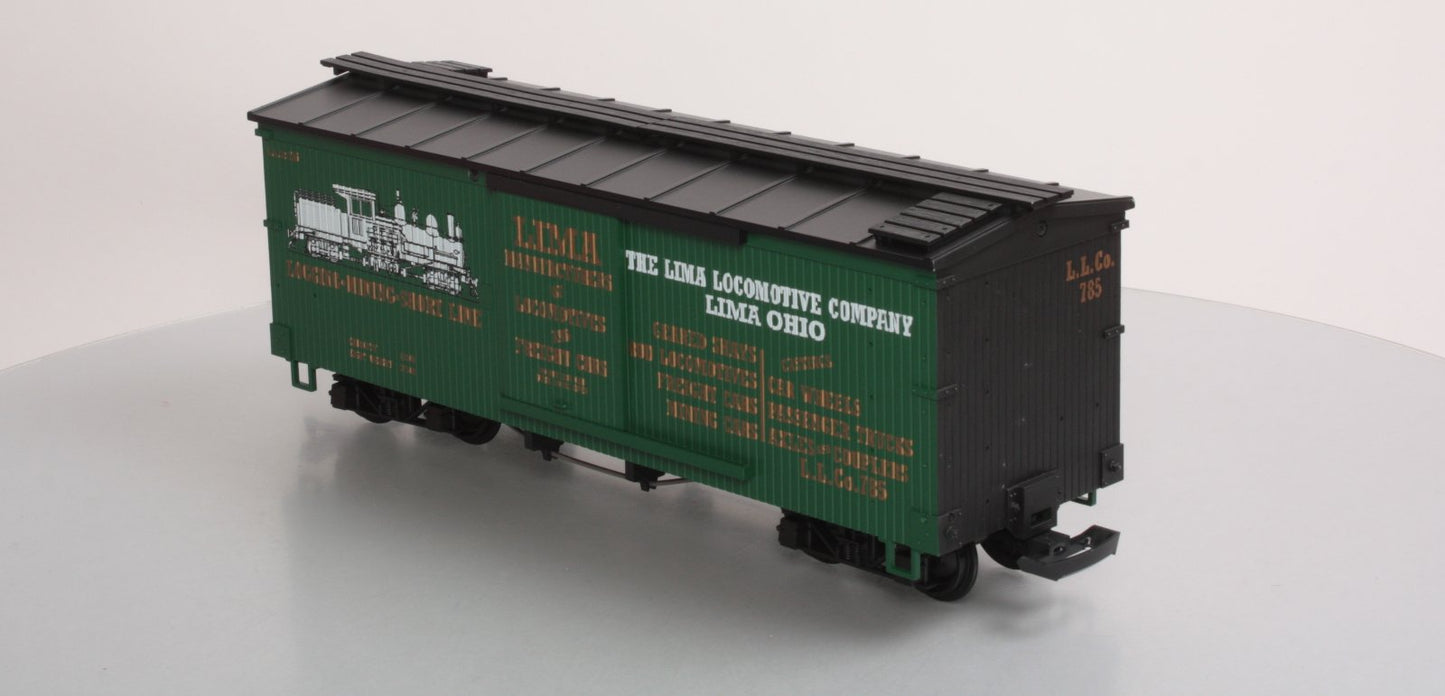 USA Trains 19038 G Lima Locomotive Co. Wood Box Car #785