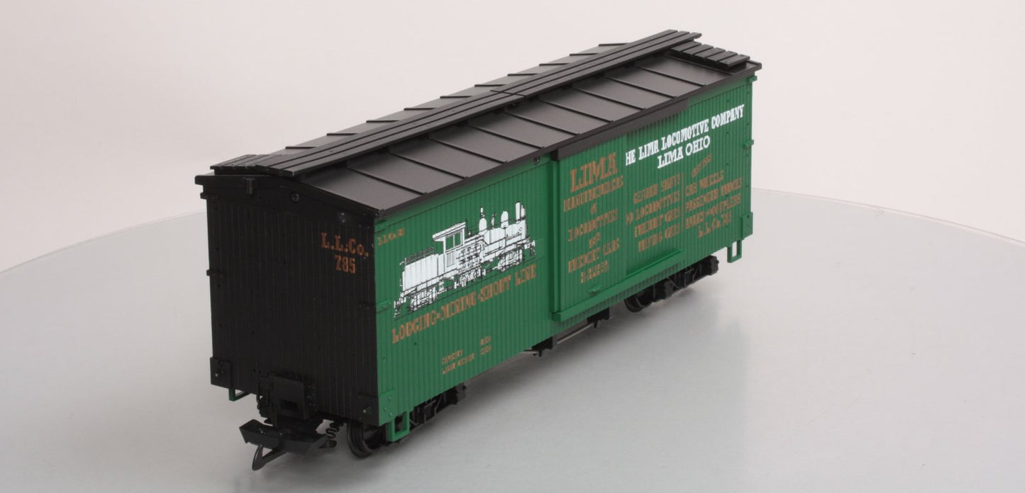 USA Trains 19038 G Lima Locomotive Co. Wood Box Car #785
