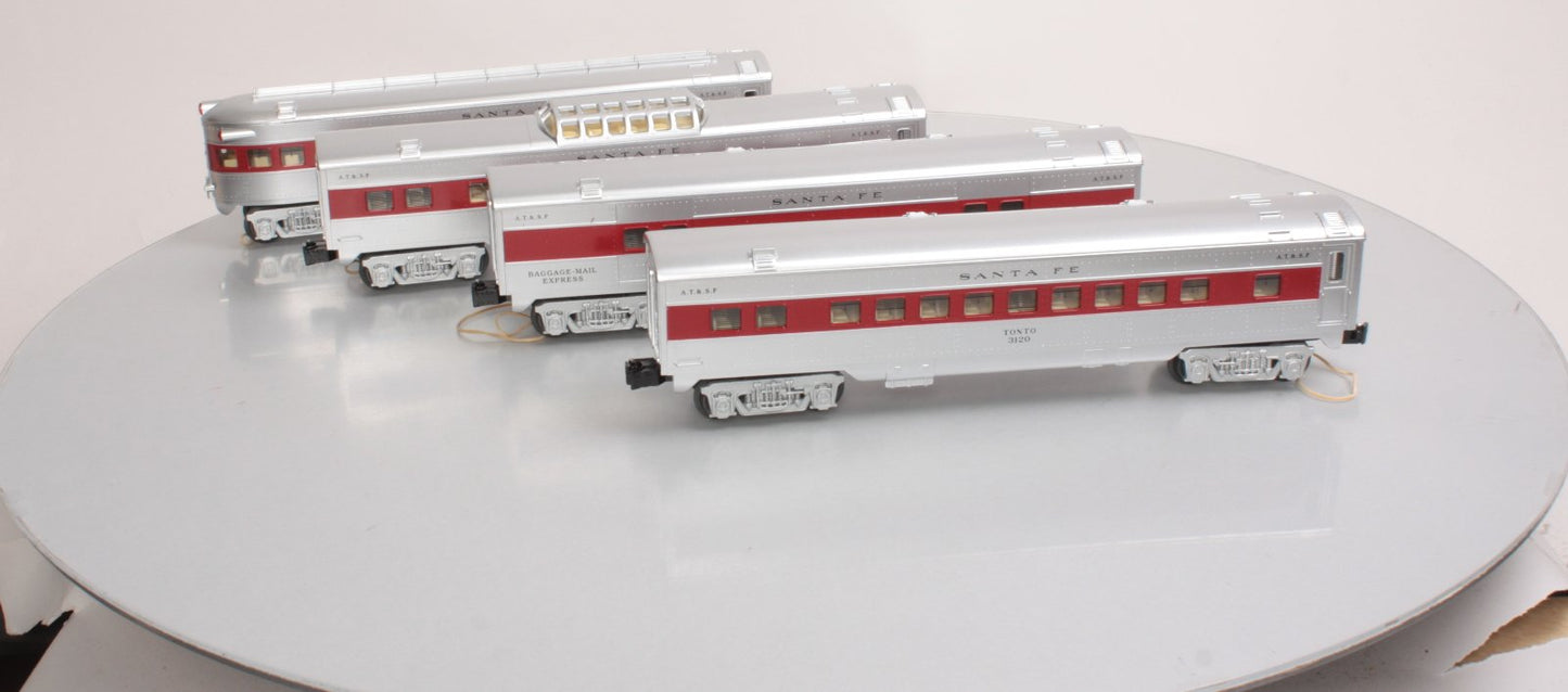 O-Line 203A AT&SF Streamliner Passenger Cars (Set of 4)