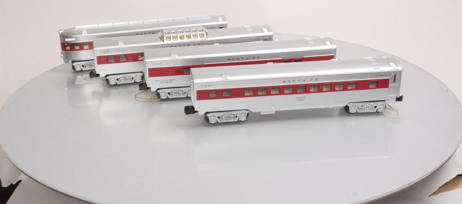 O-Line 203A AT&SF Streamliner Passenger Cars (Set of 4)