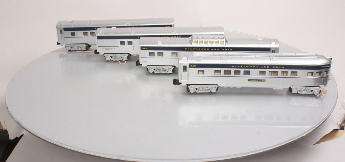O-Line 209A B&O Streamliner Passenger Car (Set of 4)