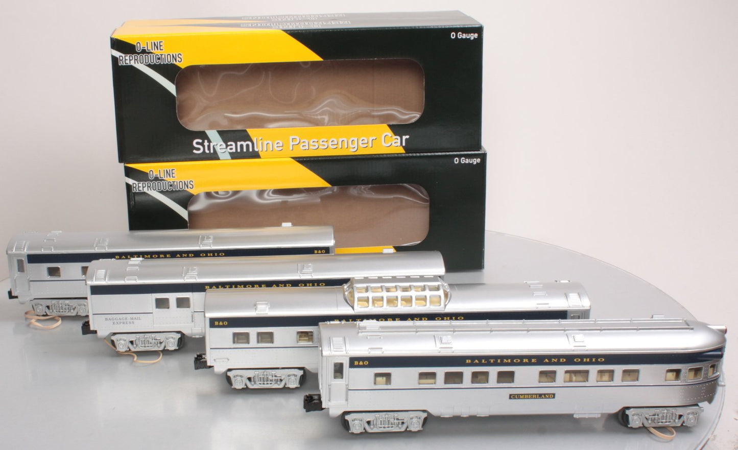 O-Line 209A B&O Streamliner Passenger Car (Set of 4)