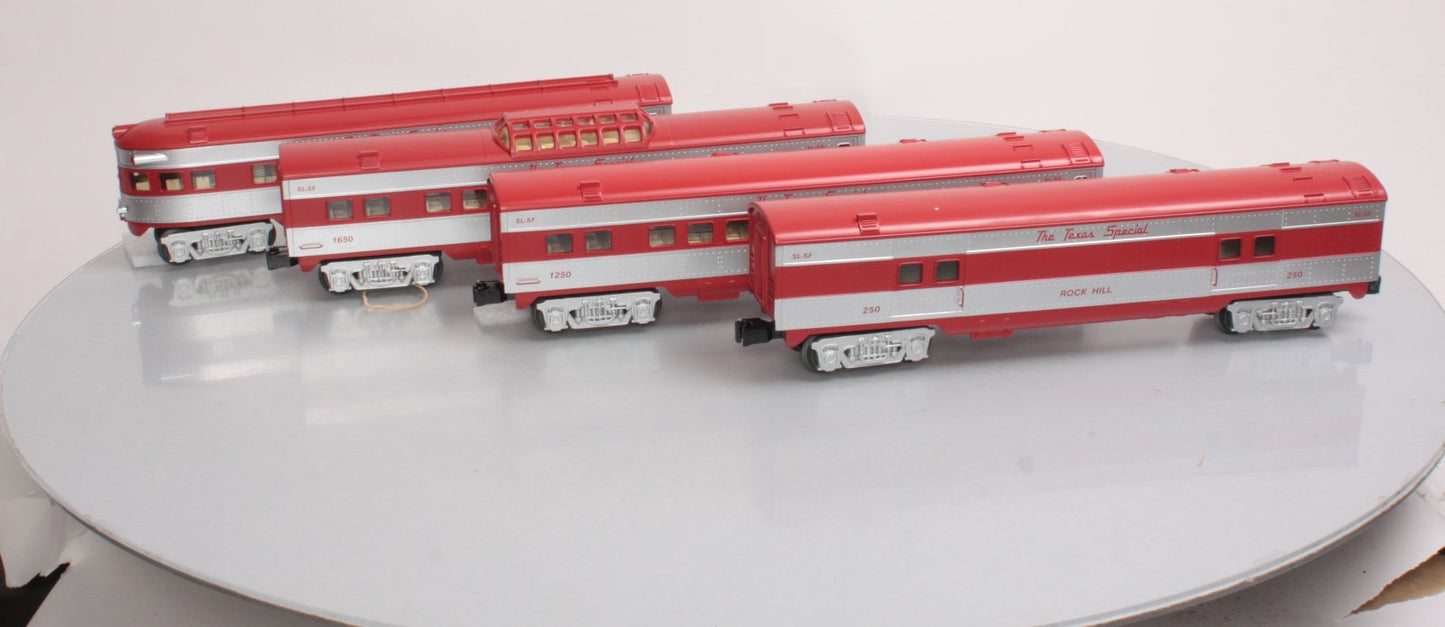 O-Line 213A Texas Special Streamliner Passenger Car (Set of 4)