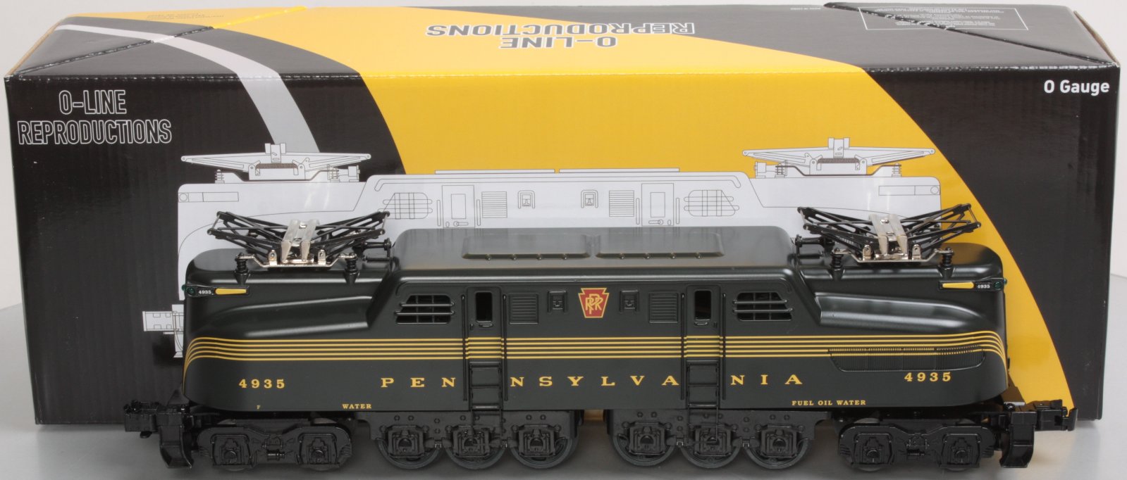 O-Line 502 O Pennsylvania Green 5-Stripe GG-1 Electric Locomotive #4935