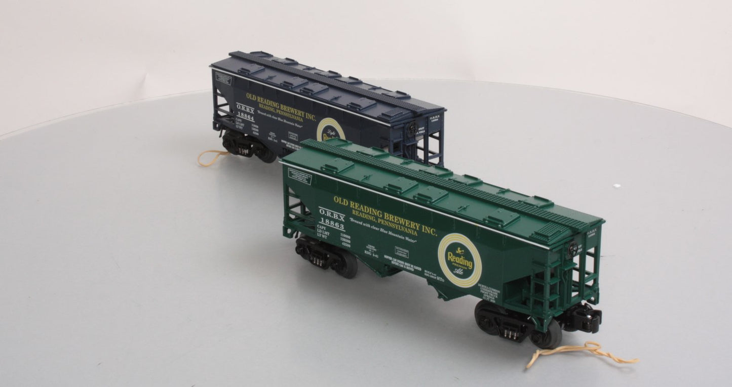 O-Line OLR145 O Gauge Reading Ale Covered Hopper Cars #18863/#18864