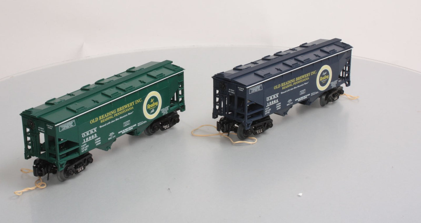 O-Line OLR145 O Gauge Reading Ale Covered Hopper Cars #18863/#18864