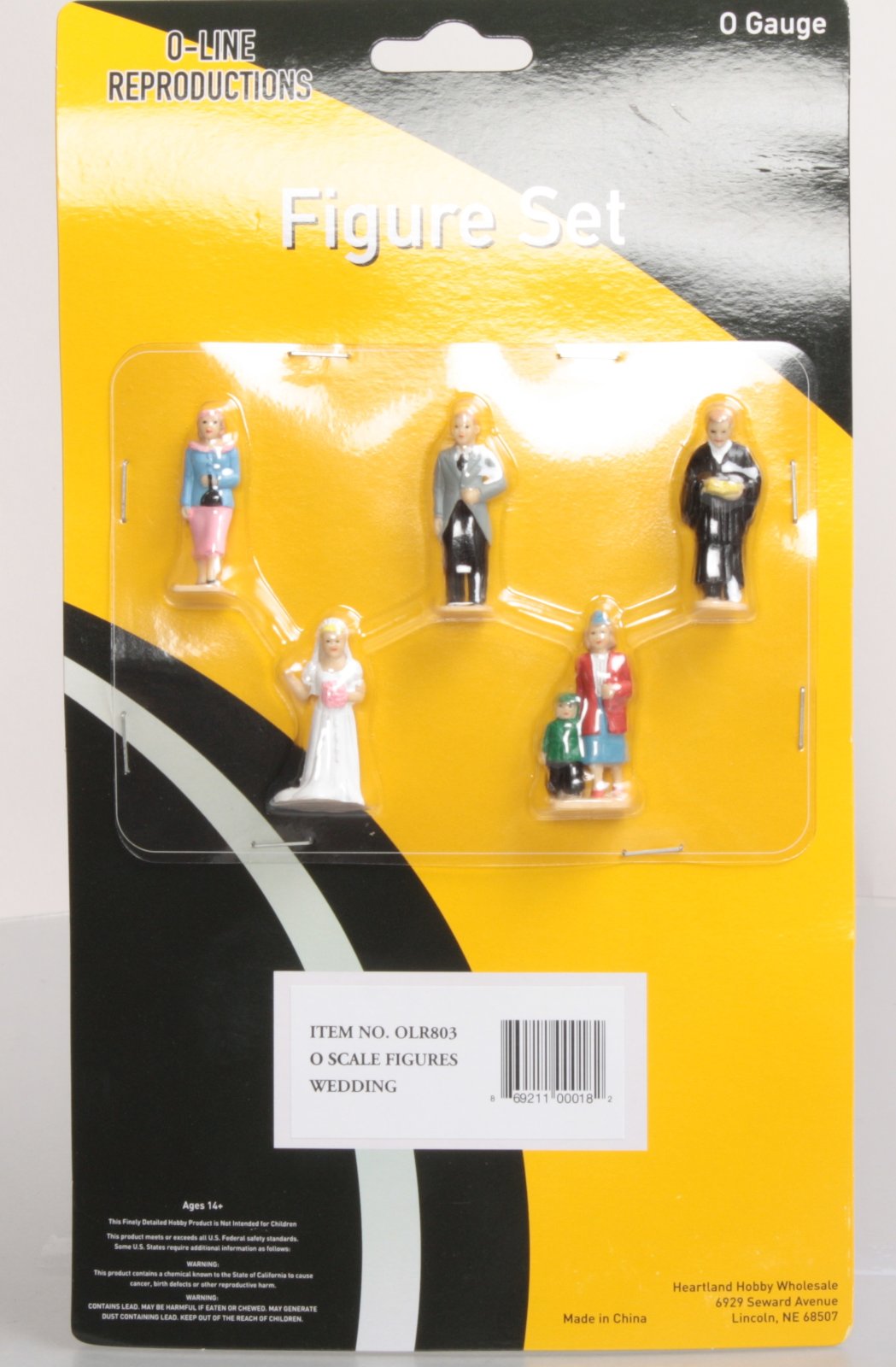 O-Line 803 Church Bride & Groom Wedding Figures (Set of 6)