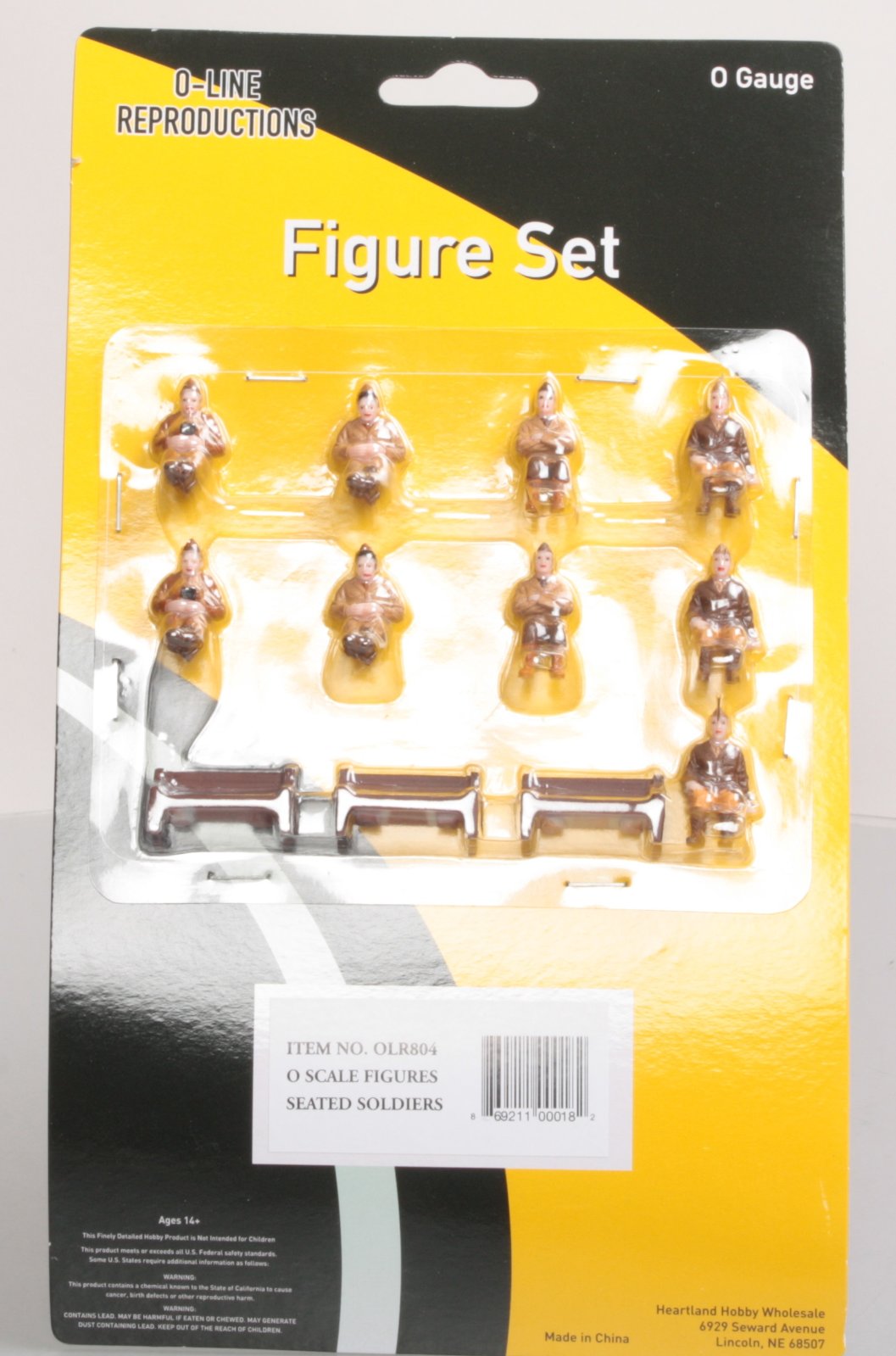 O-Line 804 Seated Soldiers & Benches Figure (Set of 12)