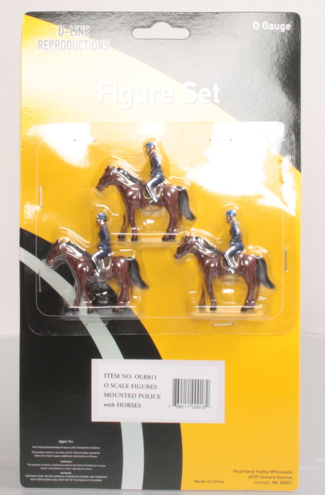 O-Line 811 Mounted Police & Horses Figure Set (Set of 3)