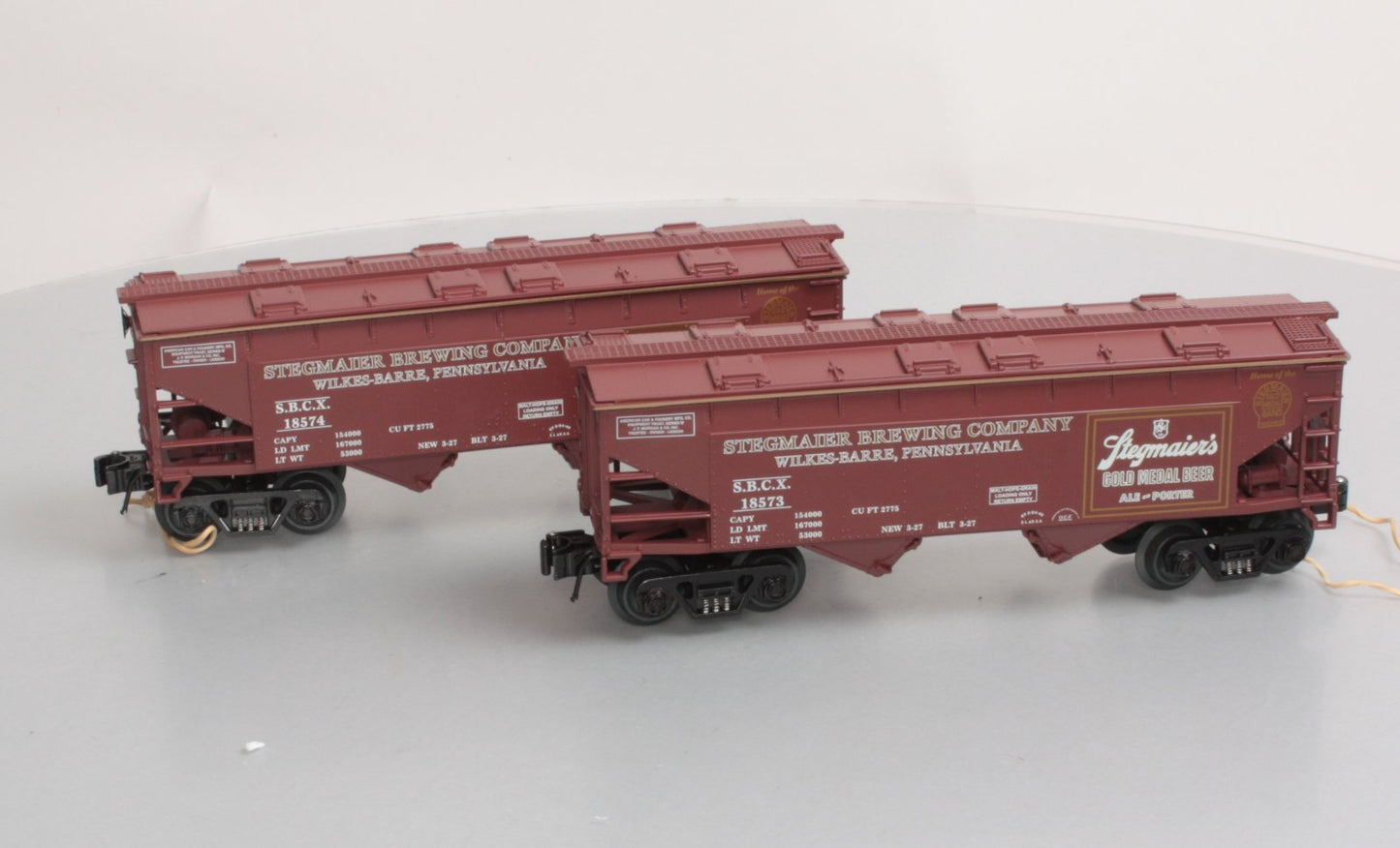 O-Line OLR144 O Gauge Stegmaier Covered Hopper Cars #18573/#18574
