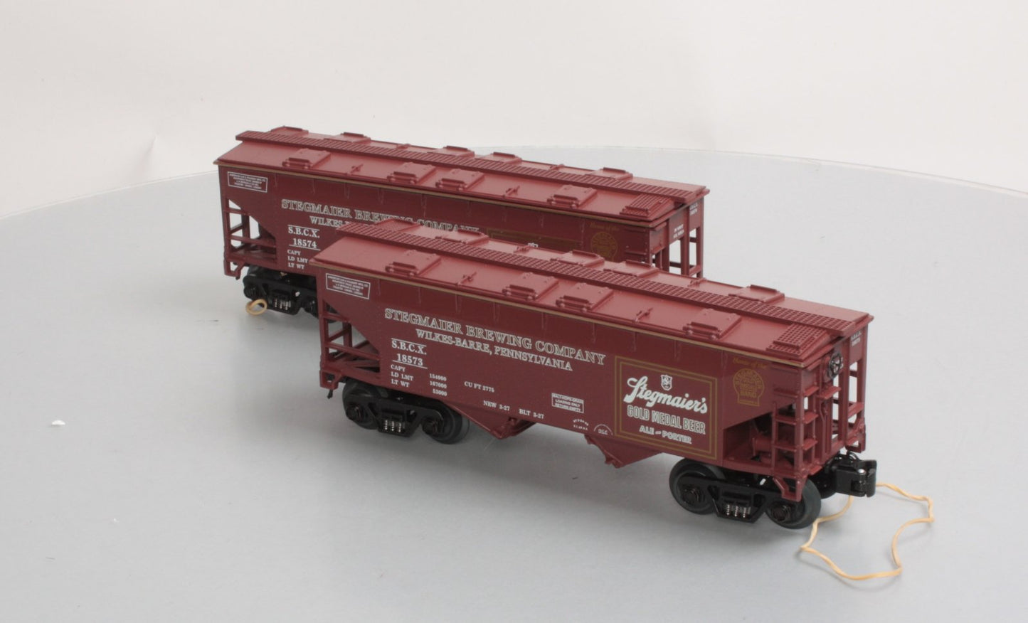 O-Line OLR144 O Gauge Stegmaier Covered Hopper Cars #18573/#18574