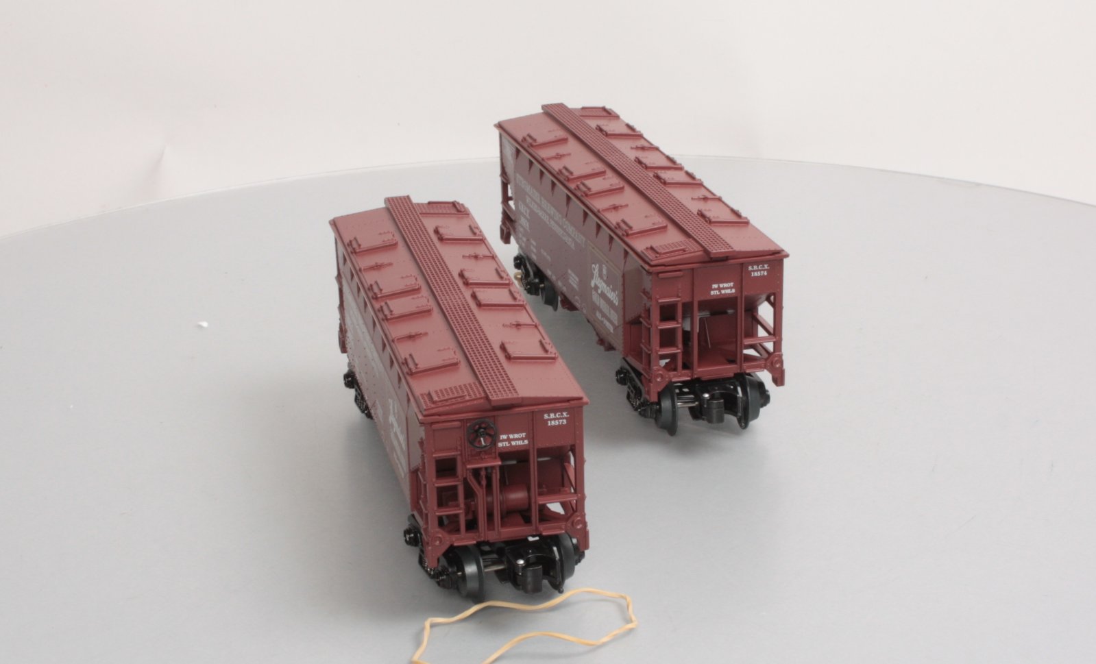 O-Line OLR144 O Gauge Stegmaier Covered Hopper Cars #18573/#18574