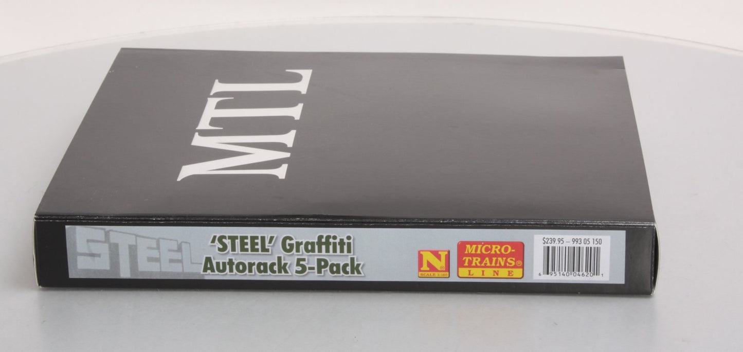 Micro-Trains 99305150 N Steel Graffiti Autorack (Set of 5)
