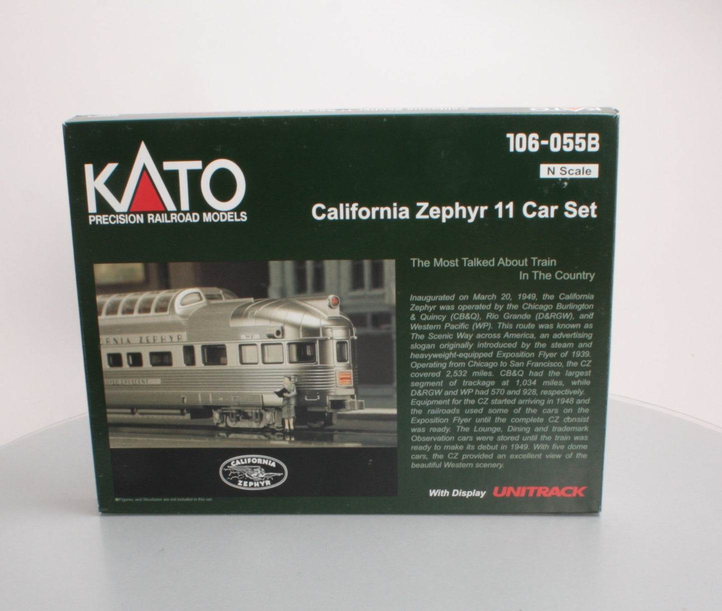 Kato 106-055B California Zephyr N Gauge Diesel Passenger Train Set