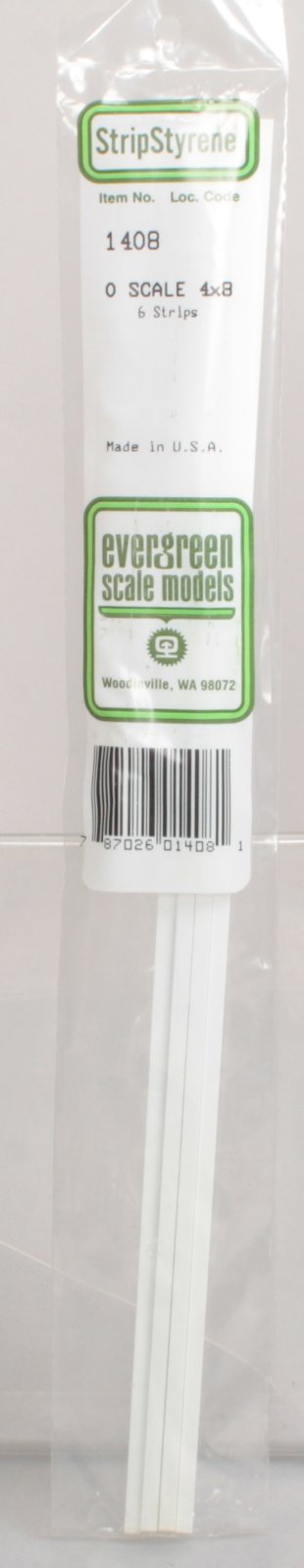 Evergreen Scale Models 1408 O .080" x .166" x 14" Polystyrene Strips (Pack of 6)