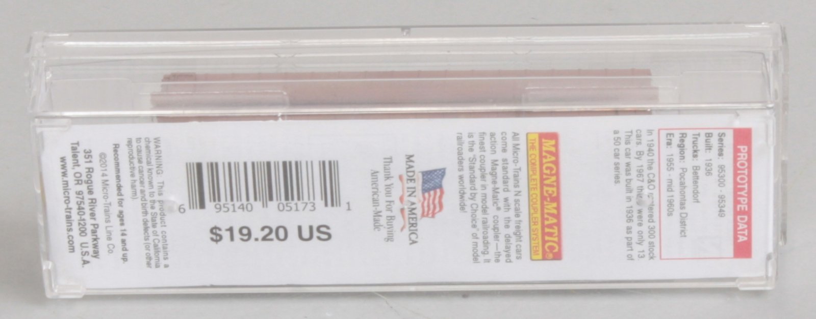 Micro-Trains 03500180 N Chesapeake & Ohio 40' Despatch Stock Car #95333