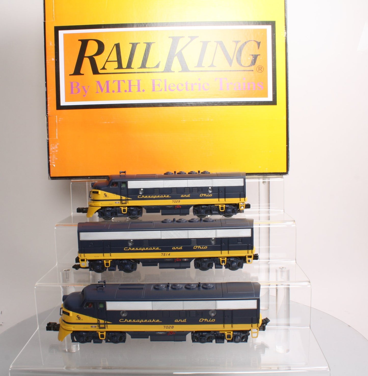 MTH 30-2851-1 C&O F-3 ABA Diesel Engine Set with PS 2.0 #7029/7028/7514