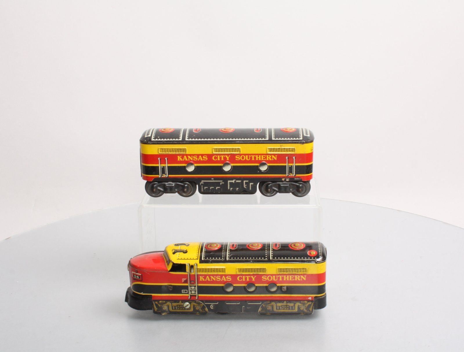 Marx 54 Vintage O Kansas City Southern Tinplate AB Diesel Set