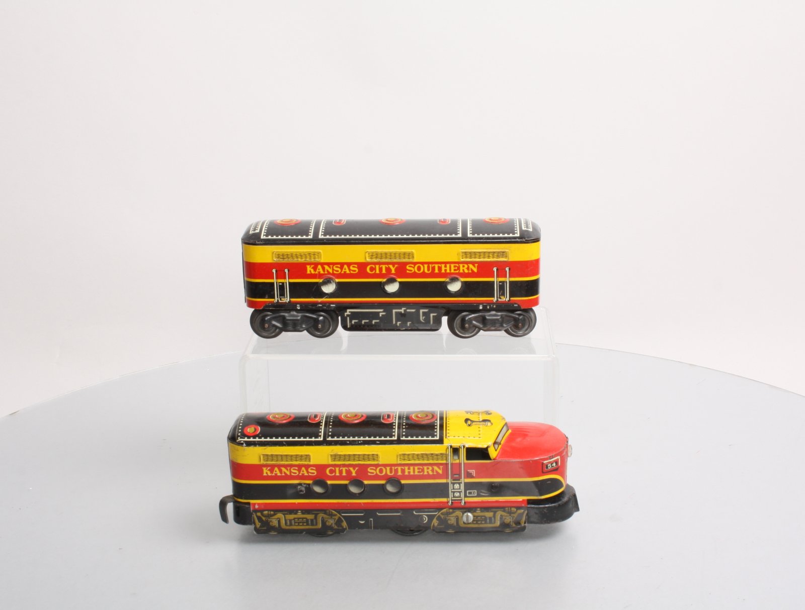 Marx 54 Vintage O Kansas City Southern Tinplate AB Diesel Set